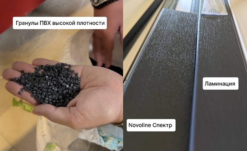 Профиль NOVOLINE/ORAS СПЕКТР COMFORT 70-5К, рама, Цвет покрытия снаружи Антрацит 7024, 6.5 м